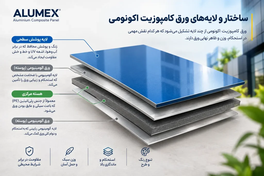 ساختار ورق کامپوزیت اکونومی