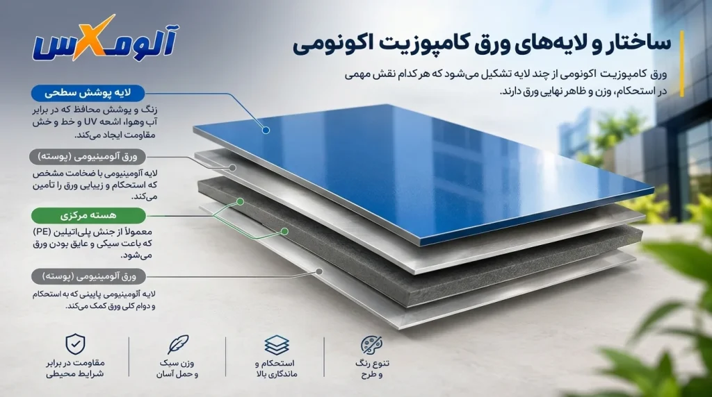 ساختار ورق کامپوزیت اکونومی