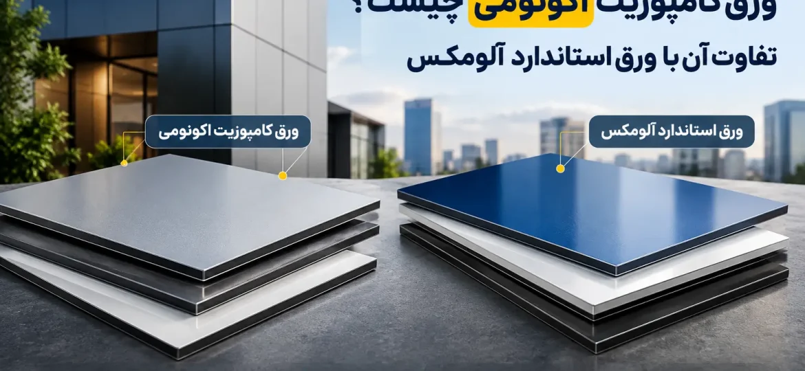 ورق کامپوزیت اکونومی و ورق استاندارد آلومکس