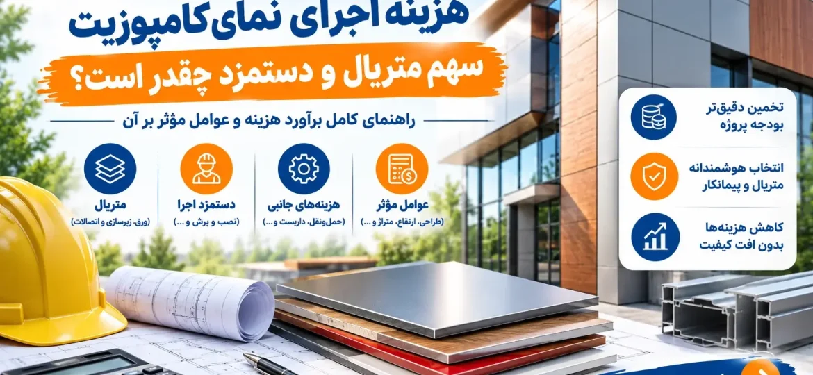 نمای ساختمان با پوشش ورق کامپوزیت آلومینیومی