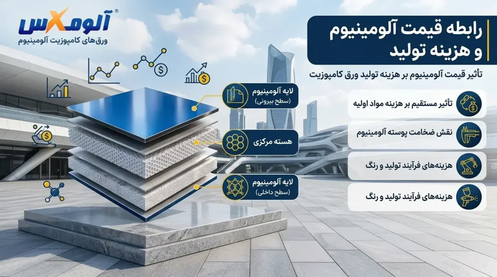 تأثیر قیمت آلومینیوم بر هزینه تولید ورق کامپوزیت
