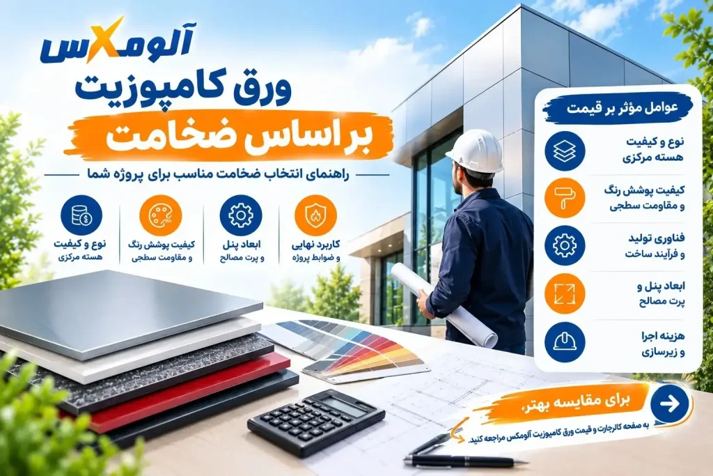 راهنمای انتخاب ورق کامپوزیت بر اساس ضخامت