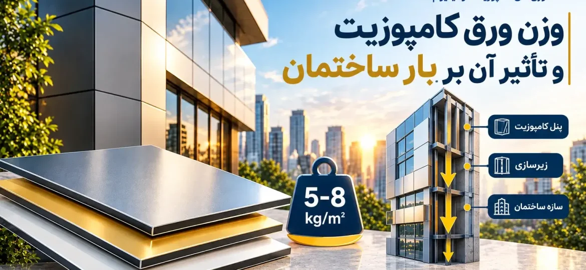 وزن ورق کامپوزیت و تأثیر آن بر بار ساختمان